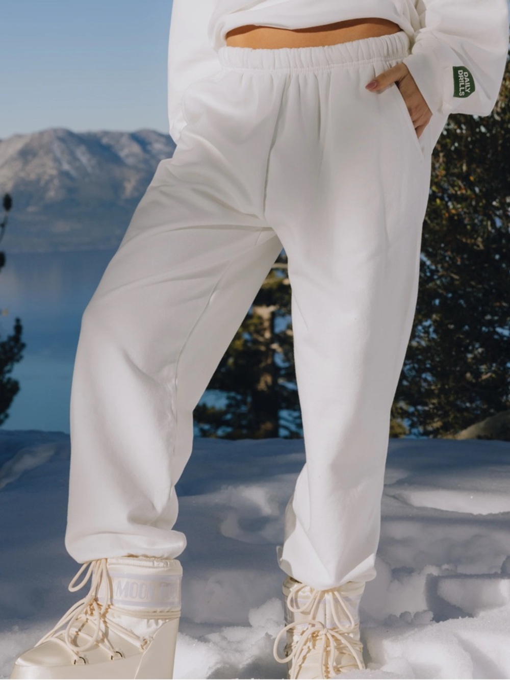 Daily Drills Women's White Track Joggers